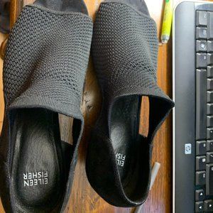 Eileen Fisher low heeled open toed boots